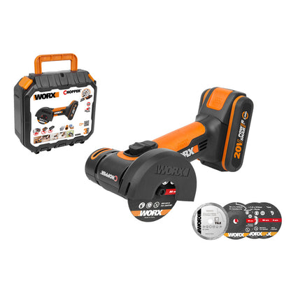 Worx 20V 76mm Cordless Mini Angle Grinder & Cutter 1 x 2.0Ah