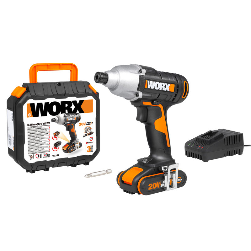 Worx 20V Cordless Impact Driver 1 x 2.0Ah